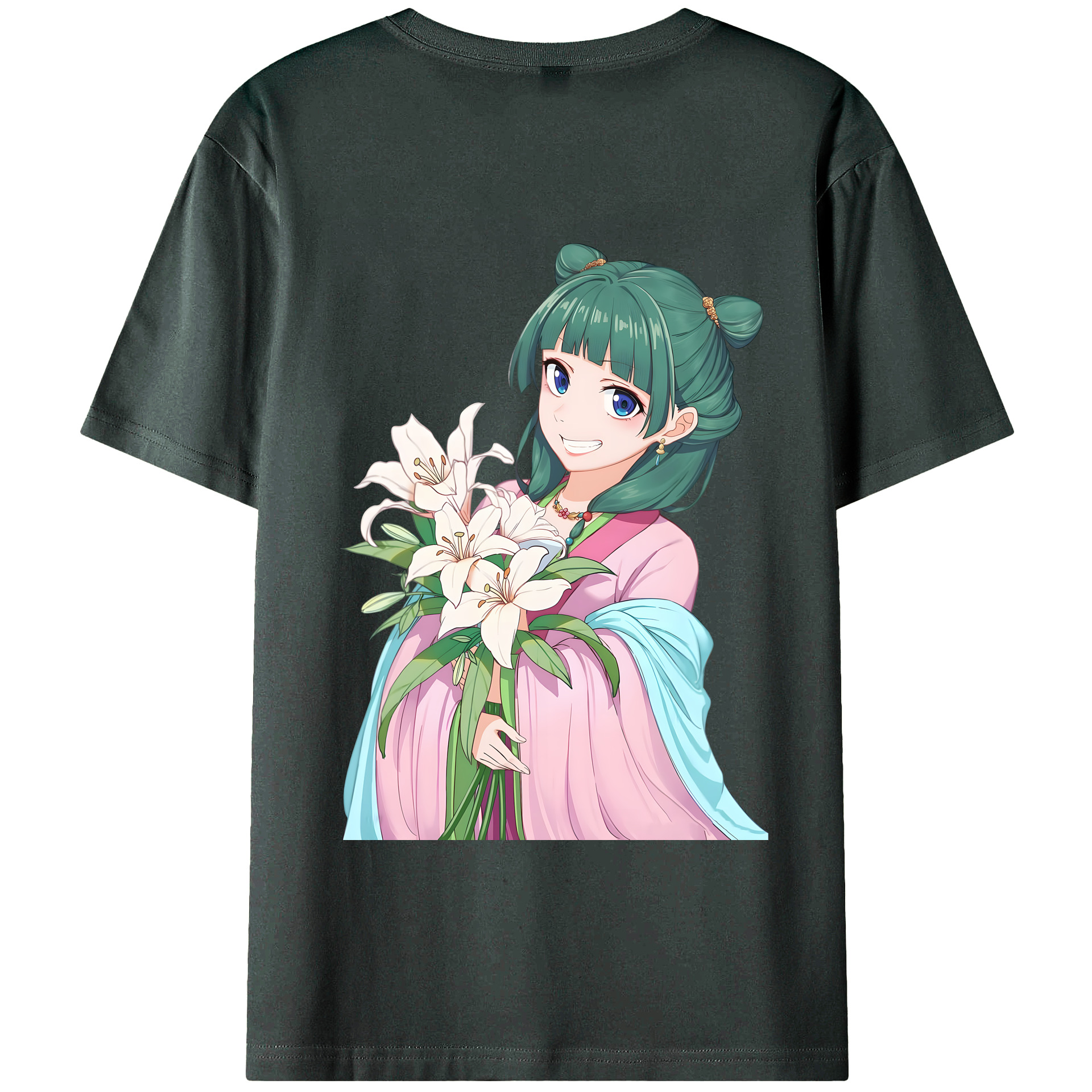 （画像用） 薬屋のひとりごと The Apothecary Diaries 綿100％ メンズ半袖Tシャツ（バックプリント） 通気性